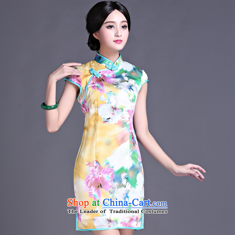 Chinese Classic spring and summer fall ethnic new retro chinese president cheongsam dress temperament elegant improved green XXXXL, Sau San Hwa-Classic (HUAZUJINGDIAN) , , , shopping on the Internet