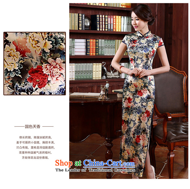 The new 2015 pro-morning in summer and autumn day-to improve long silk retro upscale herbs extract Sau San cheongsam dress photo color pictures, 83cm 2XL- waist price, brand platters! The elections are supplied in the national character of distribution, so action, buy now enjoy more preferential! As soon as possible.