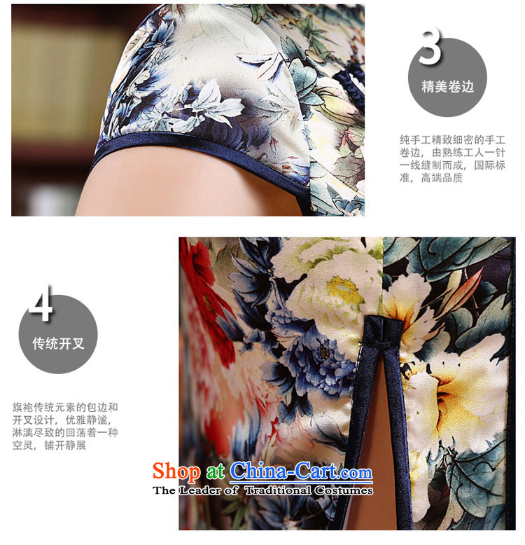 The new 2015 pro-morning in summer and autumn day-to improve long silk retro upscale herbs extract Sau San cheongsam dress photo color pictures, 83cm 2XL- waist price, brand platters! The elections are supplied in the national character of distribution, so action, buy now enjoy more preferential! As soon as possible.