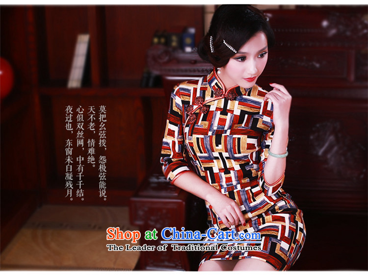 After a day of Wind China wind in 2015 Stamp cuff cheongsam dress Stylish retro spring female qipao 5037 suit L picture, prices, brand platters! The elections are supplied in the national character of distribution, so action, buy now enjoy more preferential! As soon as possible.