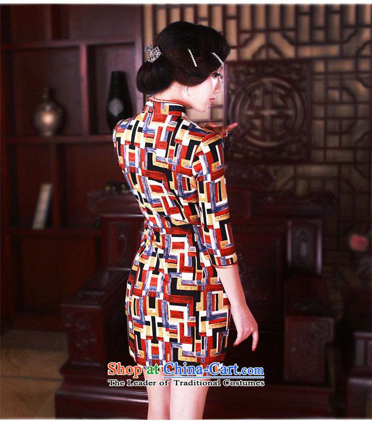 After a day of Wind China wind in 2015 Stamp cuff cheongsam dress Stylish retro spring female qipao 5037 suit L picture, prices, brand platters! The elections are supplied in the national character of distribution, so action, buy now enjoy more preferential! As soon as possible.