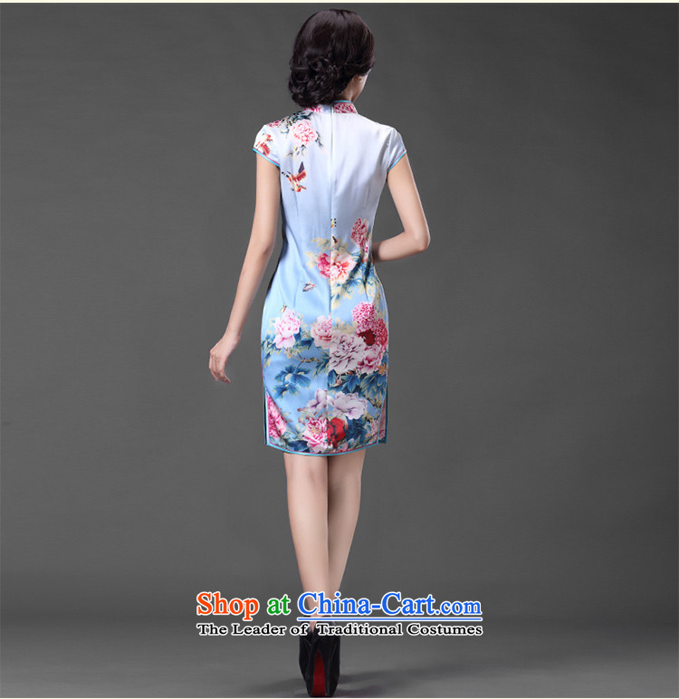 China Ethnic classic silk cheongsam look like the literary herbs extract improved daily and the relatively short time of retro cheongsam dress suits Ms. XL Photo, prices, brand platters! The elections are supplied in the national character of distribution, so action, buy now enjoy more preferential! As soon as possible.