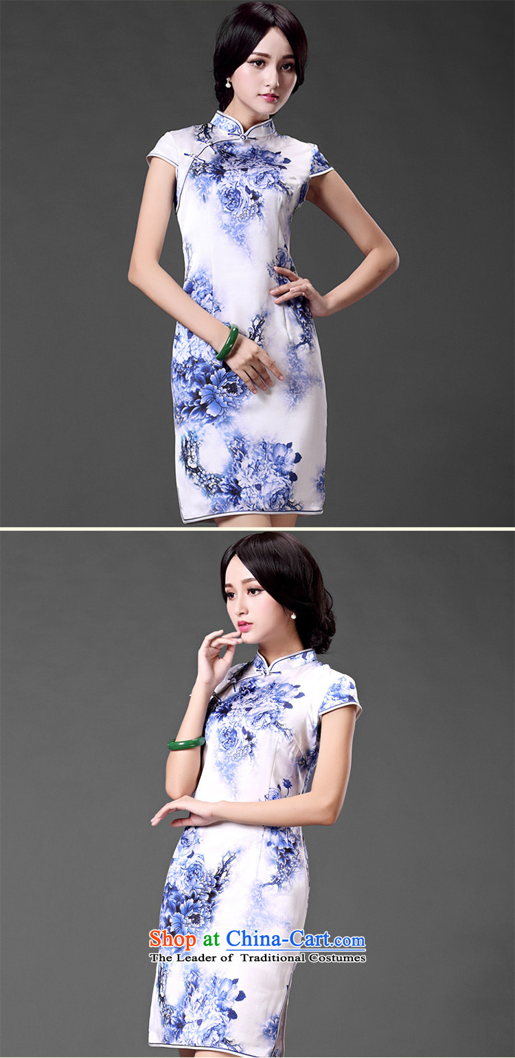 China Ethnic classic improved high precious Silk Cheongsam Ms. lb herbs extract short-sleeved dresses Sau San arts retro suit L picture, prices, brand platters! The elections are supplied in the national character of distribution, so action, buy now enjoy more preferential! As soon as possible.