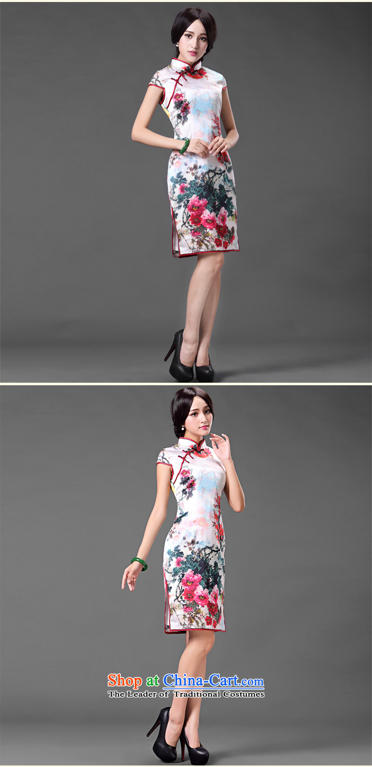 China Ethnic classic daily heavyweight Silk Cheongsam herbs extract Stylish retro, video thin improved short of the spring and summer, Suit M picture, prices, brand platters! The elections are supplied in the national character of distribution, so action, buy now enjoy more preferential! As soon as possible.