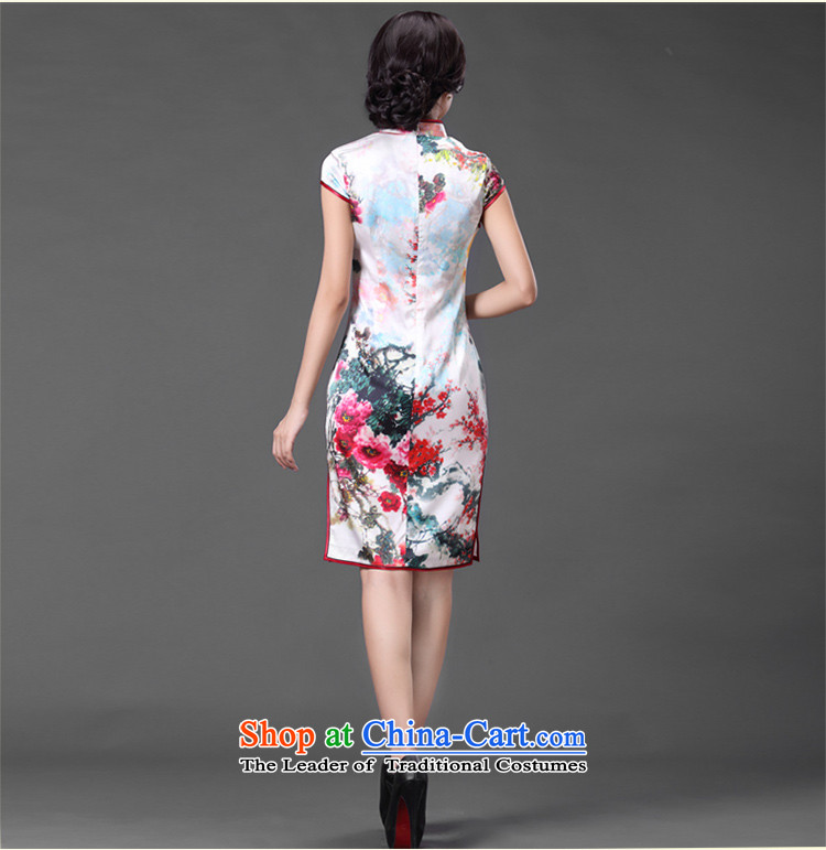 China Ethnic classic daily heavyweight Silk Cheongsam herbs extract Stylish retro, video thin improved short of the spring and summer, Suit M picture, prices, brand platters! The elections are supplied in the national character of distribution, so action, buy now enjoy more preferential! As soon as possible.