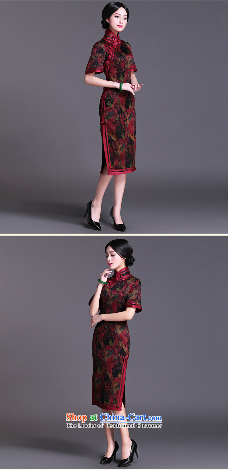 2015 new temperament retro Tang Dynasty Chinese cheongsam Ms. classical silk incense daily cloud dresses long qipao statement red - 7 day shipping XXXL picture, prices, brand platters! The elections are supplied in the national character of distribution, so action, buy now enjoy more preferential! As soon as possible.