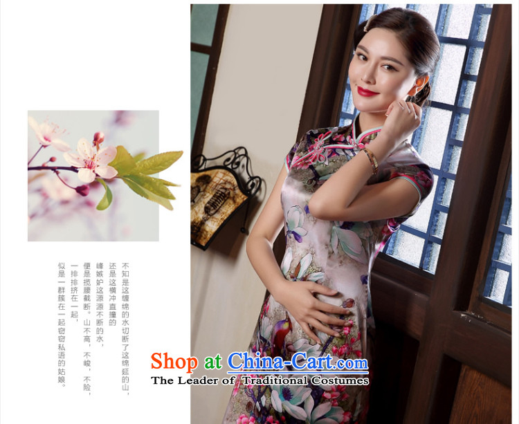 [Sau Kwun Tong] is estimated Shanghai silk fabric stylish qipao king skirt 2015 Spring/Summer new retro look high-end qipao suit XXL picture, prices, brand platters! The elections are supplied in the national character of distribution, so action, buy now enjoy more preferential! As soon as possible.