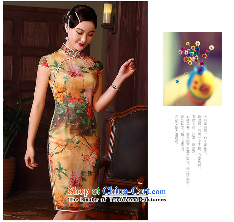 [Sau Kwun Tong] for the 2015 spring/summer Mudan New Silk Cheongsam look like in the long antique dresses and sexy QD5135 Suit M picture, prices, brand platters! The elections are supplied in the national character of distribution, so action, buy now enjoy more preferential! As soon as possible.