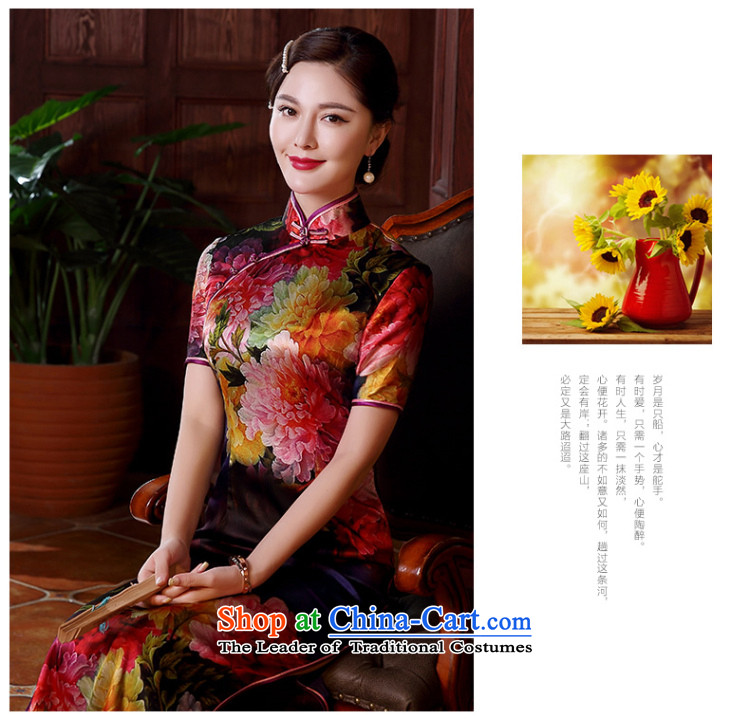 [Sau Kwun Tong] light SHANGHAI KING Silk Cheongsam high-end temperament in herbs extract Long of the forklift truck QD5119 dress suit XXL picture, prices, brand platters! The elections are supplied in the national character of distribution, so action, buy now enjoy more preferential! As soon as possible.