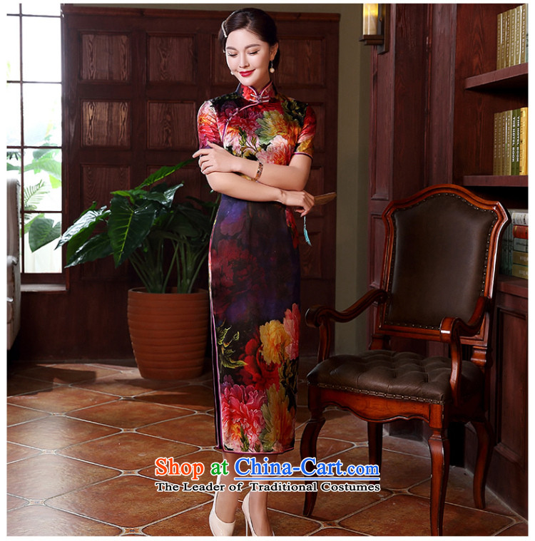 [Sau Kwun Tong] light SHANGHAI KING Silk Cheongsam high-end temperament in herbs extract Long of the forklift truck QD5119 dress suit XXL picture, prices, brand platters! The elections are supplied in the national character of distribution, so action, buy now enjoy more preferential! As soon as possible.