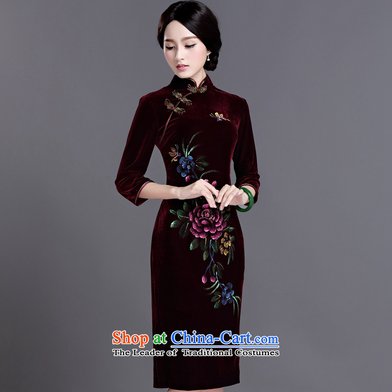 China Ethnic classic improved hand-painted silk in retro-sleeved wedding dresses, dresses elegant English thoroughbred XXL, spring and autumn, dresses, Serb Classic (HUAZUJINGDIAN) , , , shopping on the Internet