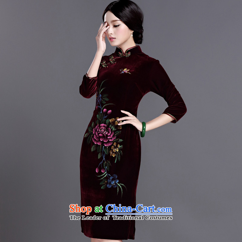 China Ethnic classic improved hand-painted silk in retro-sleeved wedding dresses, dresses elegant English thoroughbred XXL, spring and autumn, dresses, Serb Classic (HUAZUJINGDIAN) , , , shopping on the Internet