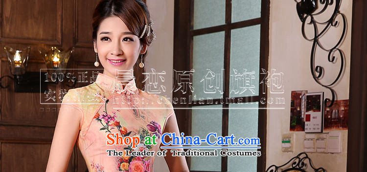 Morning new qipao land 2015 summer short of improvement and Stylish retro herbs extract silk CHINESE CHEONGSAM toner Orange Orange L picture, prices, brand platters! The elections are supplied in the national character of distribution, so action, buy now enjoy more preferential! As soon as possible.