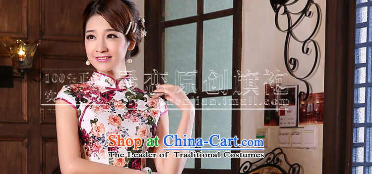Land 2015 summer morning new Stylish retro short of improved cheongsam dress Chinese daily stunning floral 155/S rose picture, prices, brand platters! The elections are supplied in the national character of distribution, so action, buy now enjoy more preferential! As soon as possible.