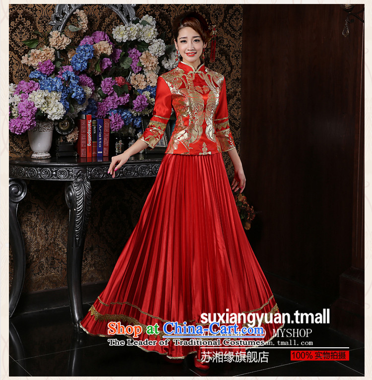 Su Xiang edge marriages long cheongsam dress dresses Sau Wo service long-sleeved red retro cheongsam red uniforms bows xl photo, prices, brand platters! The elections are supplied in the national character of distribution, so action, buy now enjoy more preferential! As soon as possible.