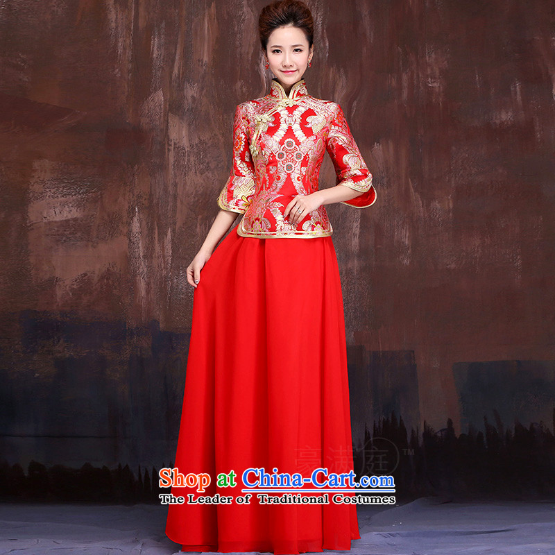 2015 new dresses wedding dresses retro bows in marriage long-sleeved bride long summer X00271 S, Charlene Choi spirit has been pressed shopping on the Internet