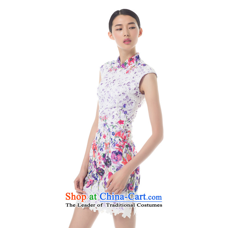 The Tang Dynasty outfits wood really spring and summer 2015 new engraving Sau San cheongsam dress stamp couture skirt 42772 02 pure white wooden really a , , , S, shopping on the Internet