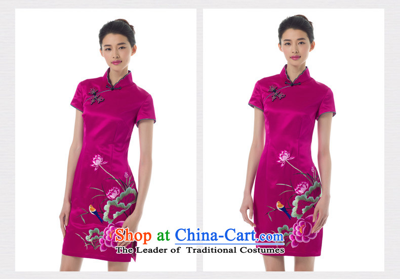 The Tang Dynasty outfits wood really spring 2015 the new Chinese embroidery cheongsam, short-sleeved Sau San dress stylish girl skirt 53309 18 DEEPPINK M picture, prices, brand platters! The elections are supplied in the national character of distribution, so action, buy now enjoy more preferential! As soon as possible.