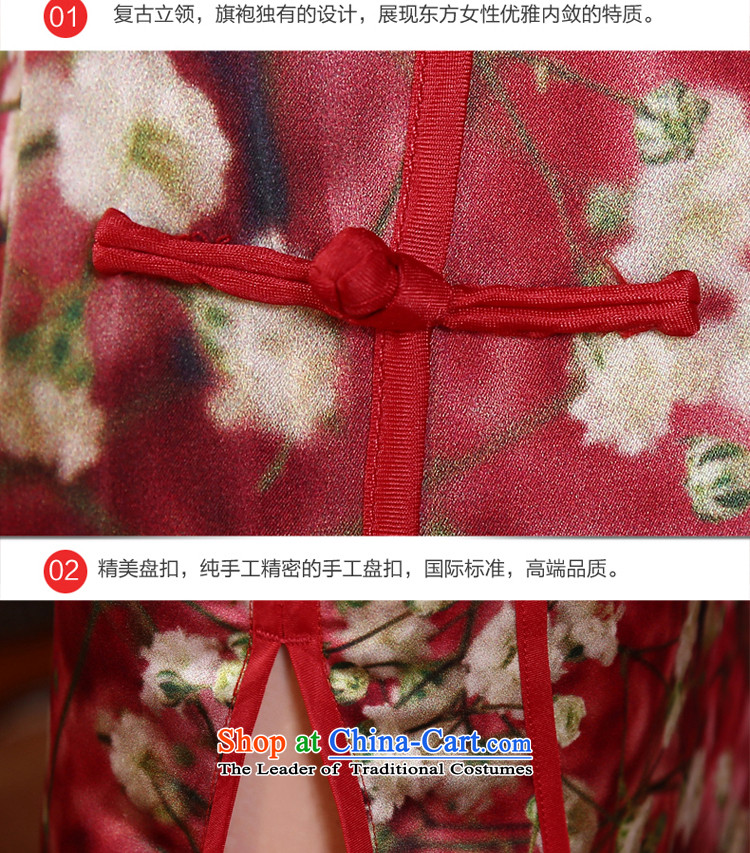 The pro-am new day-to-day long summer 2015 stylish upmarket silk retro improved sauna silk cheongsam dress Red M-waist 74cm picture, prices, brand platters! The elections are supplied in the national character of distribution, so action, buy now enjoy more preferential! As soon as possible.