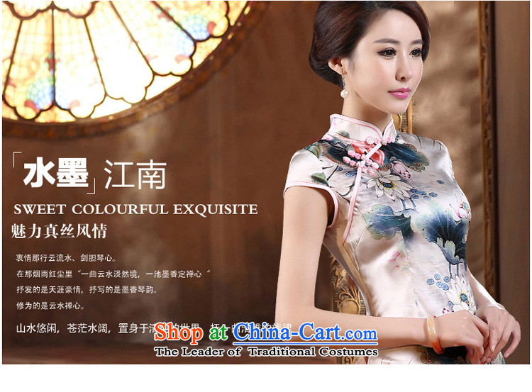 At 2015 new pro-summer short, improved retro stylish upmarket silk heavyweight cheongsam dress herbs extract picture color pictures, 86cm waist 3XL- price, brand platters! The elections are supplied in the national character of distribution, so action, buy now enjoy more preferential! As soon as possible.