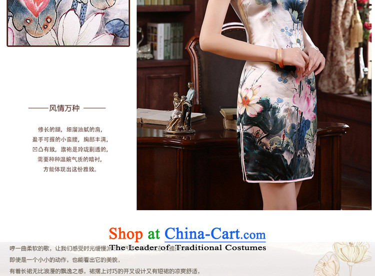 At 2015 new pro-summer short, improved retro stylish upmarket silk heavyweight cheongsam dress herbs extract picture color pictures, 86cm waist 3XL- price, brand platters! The elections are supplied in the national character of distribution, so action, buy now enjoy more preferential! As soon as possible.