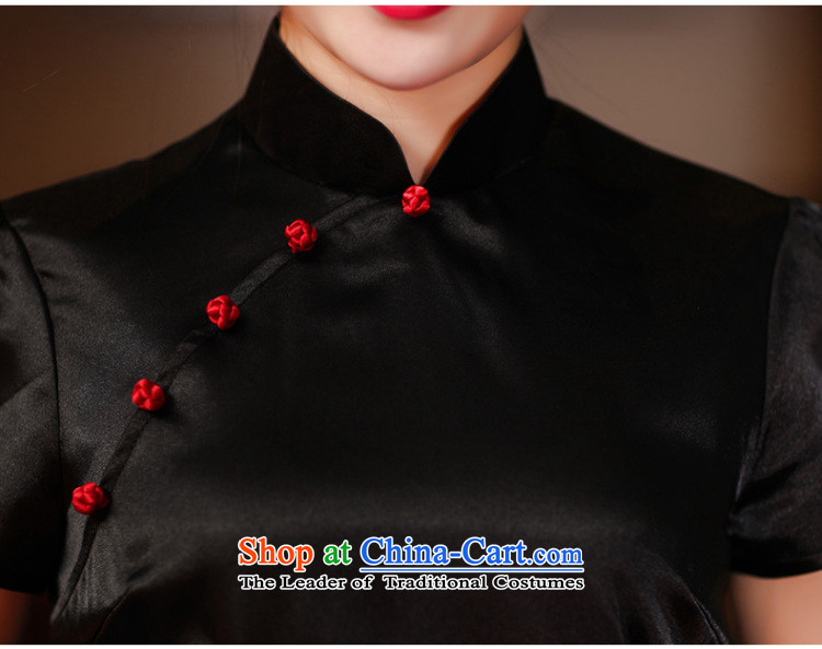 The Butterfly Lovers 2015 Summer new ethnic improved stylish shirt qipao China wind silk Tang dynasty female black S picture, prices, brand platters! The elections are supplied in the national character of distribution, so action, buy now enjoy more preferential! As soon as possible.