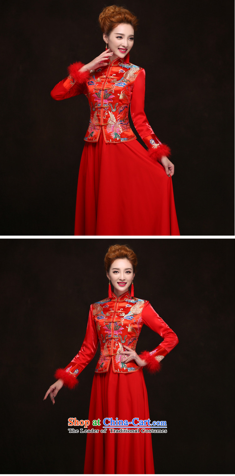 The Syrian Arab Republic 2015 autumn and winter time thick warm new cheongsam long-sleeved red bows to the bride marriage Stylish retro qipao gown M picture, prices, brand platters! The elections are supplied in the national character of distribution, so action, buy now enjoy more preferential! As soon as possible.