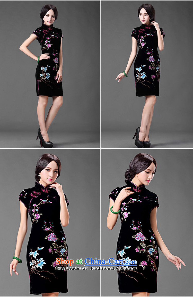 Chinese Classic * Mei Lan-flower embroidery on improvement of Chinese retro.. really large banquet qipao velvet gown skirt purple XL Photo, prices, brand platters! The elections are supplied in the national character of distribution, so action, buy now enjoy more preferential! As soon as possible.