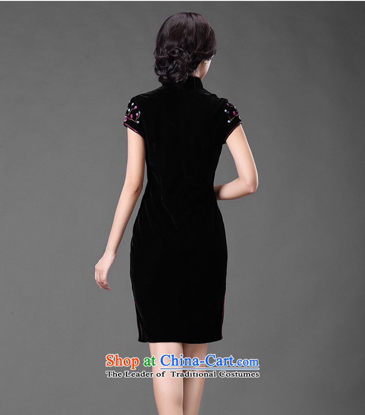 Chinese Classic * Mei Lan-flower embroidery on improvement of Chinese retro.. really large banquet qipao velvet gown skirt purple XL Photo, prices, brand platters! The elections are supplied in the national character of distribution, so action, buy now enjoy more preferential! As soon as possible.