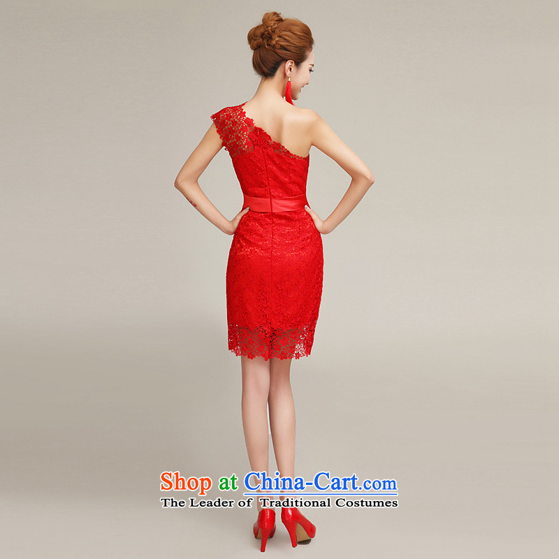 Time shoulder dresses Syria red spring and summer 2015 NEW CHINESE CHEONGSAM bride short, bows to the fall of marriage evening banquet L, Syria has been pressed time shopping on the Internet