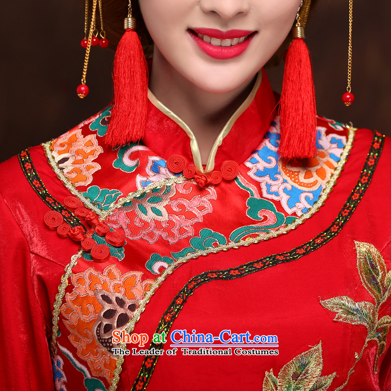 The Syrian Chinese Soo-reel hour services serving drink bride classical cheongsam wedding dress long dragon use hi- XL, Syria has been pressed time costume shopping on the Internet