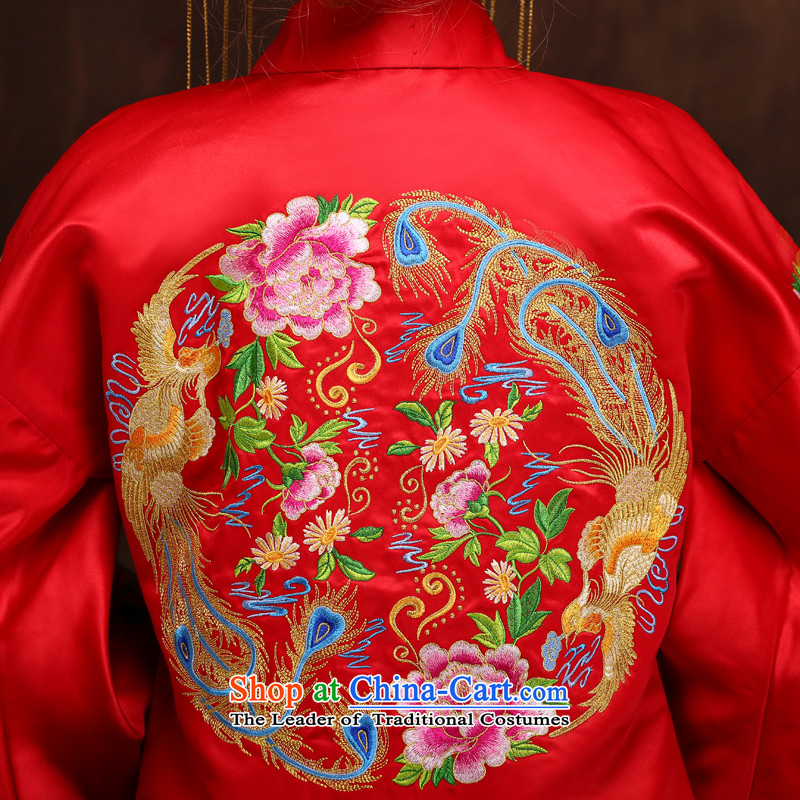 Syria red bows service hour embroidery longfeng use 2015 new autumn and winter clothing bridal dresses Sau Wo Chinese wedding dress retro cheongsam wedding dresses , Syria has been pressed time shopping on the Internet