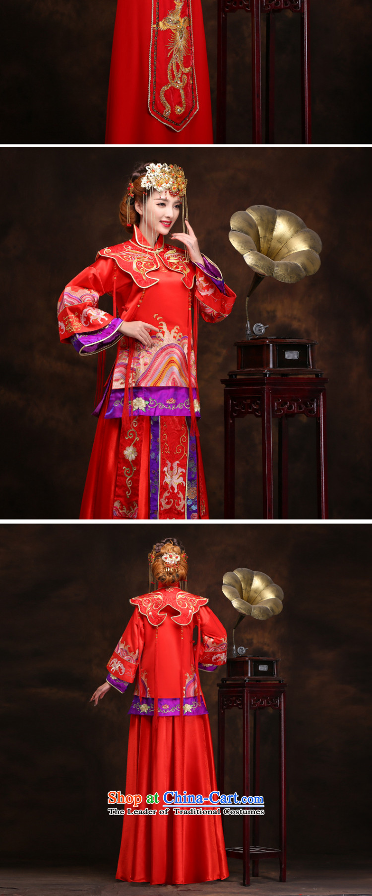 Large red-soo time Syrian Wo service use the dragon 2015 autumn and winter new bride Chinese Dress costume bows Cherrie Ying marriage solemnisation wedding gown XL Photo, prices, brand platters! The elections are supplied in the national character of distribution, so action, buy now enjoy more preferential! As soon as possible.
