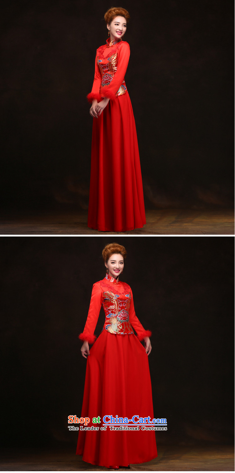 The Syrian Chinese qipao time improvement of autumn and winter 2015 new bride bows wedding dresses thick warm longfeng use M picture, prices, brand platters! The elections are supplied in the national character of distribution, so action, buy now enjoy more preferential! As soon as possible.