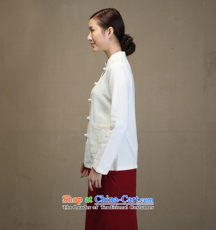 Azzu (azouari) Defense Tang Dynasty Chinese improved long-sleeved T-shirt, Chinese tunic manually Chinese Cardigan linen female white jacket S pre-sale 7 day shipping picture, prices, brand platters! The elections are supplied in the national character of distribution, so action, buy now enjoy more preferential! As soon as possible.