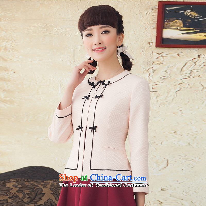 A Pinwheel Without Wind Yat Heung Ying new long-sleeved sweater spring and autumn 2015 ethnic Ms. replacing jacket Chinese commuter shirt Pink Lady Yat XL, , , , shopping on the Internet