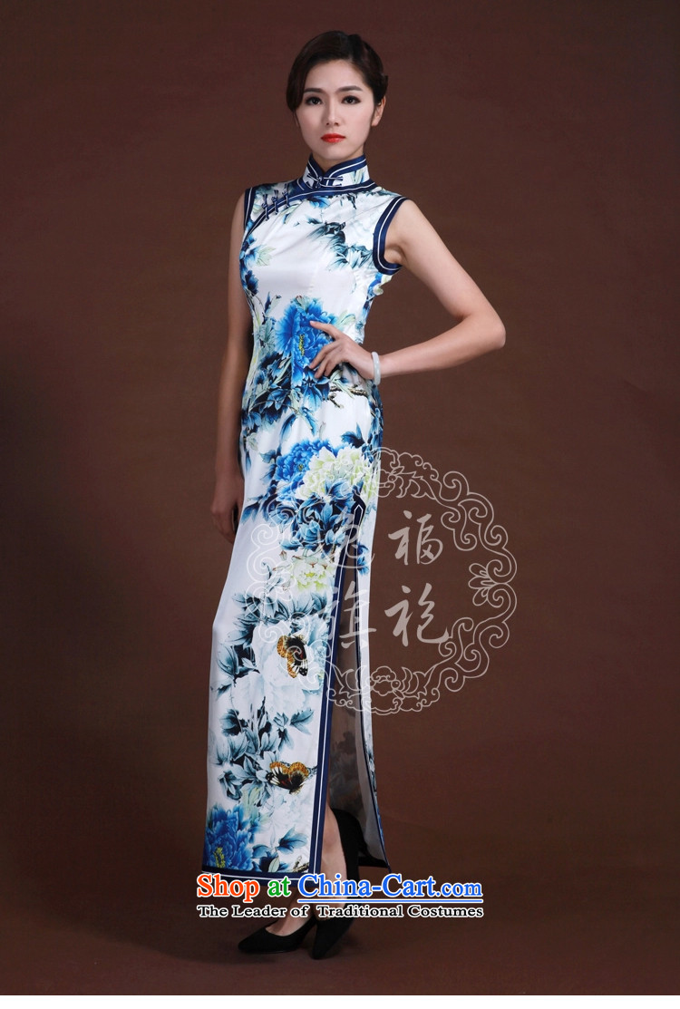 Il well Porcelain china wind dress high-end traditional handicraft silk cheongsam upscale poster long qipao porcelain S15 day shipping picture, prices, brand platters! The elections are supplied in the national character of distribution, so action, buy now enjoy more preferential! As soon as possible.
