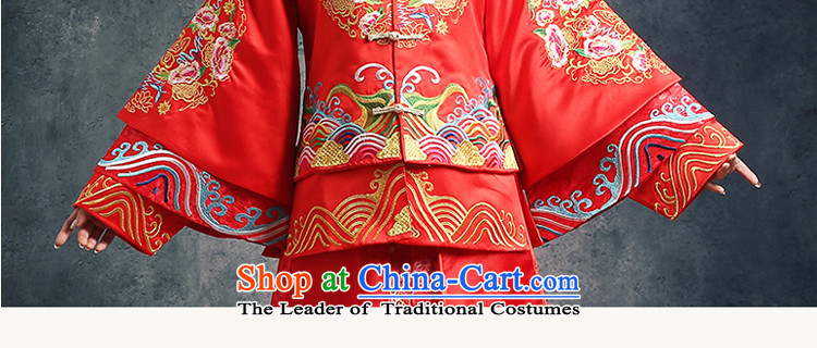 Bathing in the Chinese bows services-soo Yiu Wo Service 2 piece long-sleeved long of Chinese dragon costume use marriages wedding-soo and Foutune of large numbers of pregnant women marriage solemnisation red 1131-1 Upgrade L chest 106CM picture, prices, brand platters! The elections are supplied in the national character of distribution, so action, buy now enjoy more preferential! As soon as possible.