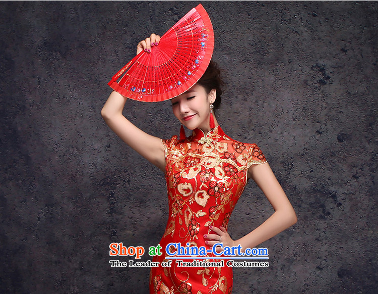 7 7 color tone 2015 new bride dress red packets transmitted to retro marriage shoulder length of Qipao Q003 crowsfoot improved RED M 2 ft 1) picture waistline, prices, brand platters! The elections are supplied in the national character of distribution, so action, buy now enjoy more preferential! As soon as possible.