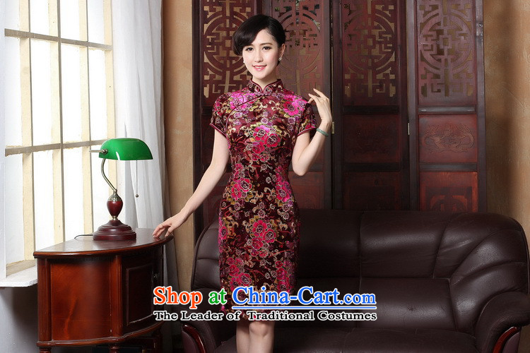 Figure for summer flowers new women's dresses retro collar cheongsam dress dress velvet Sau San short-sleeved improved qipao Tomoko spend M picture, prices, brand platters! The elections are supplied in the national character of distribution, so action, buy now enjoy more preferential! As soon as possible.