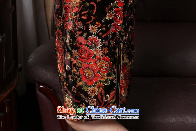 Dan smoke summer new women's dresses retro collar cheongsam dress dress velvet Sau San short-sleeved red Maple Leaf M qipao improved picture, prices, brand platters! The elections are supplied in the national character of distribution, so action, buy now enjoy more preferential! As soon as possible.