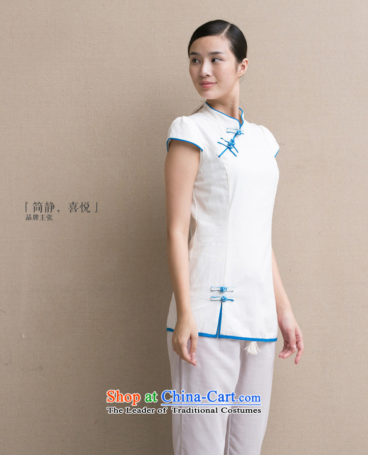 Azzu defense (azouari) Han-retro improved women's dresses cotton linen clothes comfort women Chinese Mock-Neck Shirt White XXL picture color spell, prices, brand platters! The elections are supplied in the national character of distribution, so action, buy now enjoy more preferential! As soon as possible.