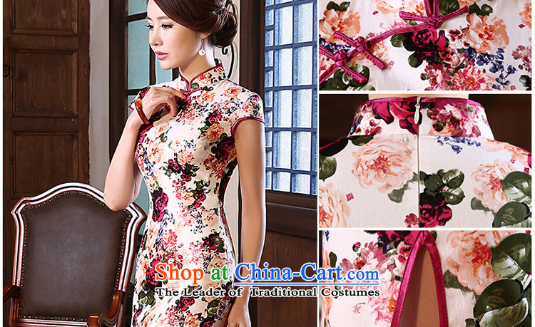 【 pro-am- 2015 new fall short of day-to-day retro Sau San short-sleeved improved stylish girl cheongsam dress red 2XL- waist 80 cm photo, prices, brand platters! The elections are supplied in the national character of distribution, so action, buy now enjoy more preferential! As soon as possible.