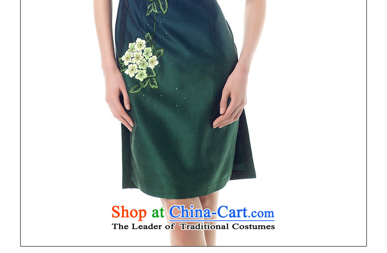Wooden spring of 2015 really new cloud of incense yarn embroidery short cheongsam dress 21822 Female Sau San 14 dark green M pictures, prices, brand platters! The elections are supplied in the national character of distribution, so action, buy now enjoy more preferential! As soon as possible.