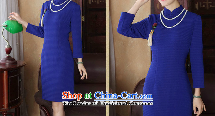 Floral spring new women's dresses collar Chinese cheongsam look like grid improved ramp up Sau San 9 cuff qipao figure color L picture, prices, brand platters! The elections are supplied in the national character of distribution, so action, buy now enjoy more preferential! As soon as possible.