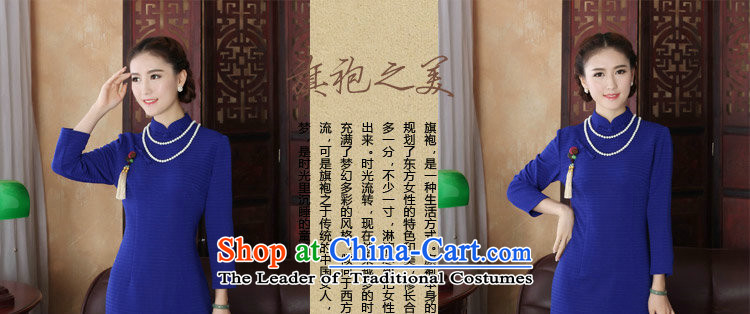 Dan smoke spring new women's dresses collar Chinese cheongsam look like grid improved ramp up Sau San 9 cuff qipao Figure 2XL color pictures, prices, brand platters! The elections are supplied in the national character of distribution, so action, buy now enjoy more preferential! As soon as possible.