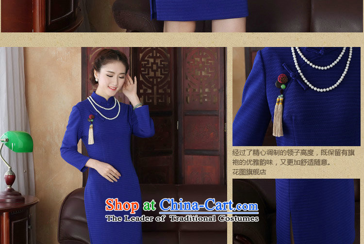 Dan smoke spring new women's dresses collar Chinese cheongsam look like grid improved ramp up Sau San 9 cuff qipao Figure 2XL color pictures, prices, brand platters! The elections are supplied in the national character of distribution, so action, buy now enjoy more preferential! As soon as possible.