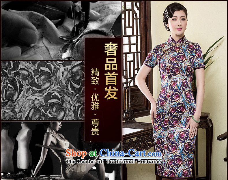 The Seal of 2015 heavyweight silk cheongsam dress daily stamp improvement of the Republic of Korea, Tang Dynasty Chinese qipao wind skirt picture color L photo, prices, brand platters! The elections are supplied in the national character of distribution, so action, buy now enjoy more preferential! As soon as possible.