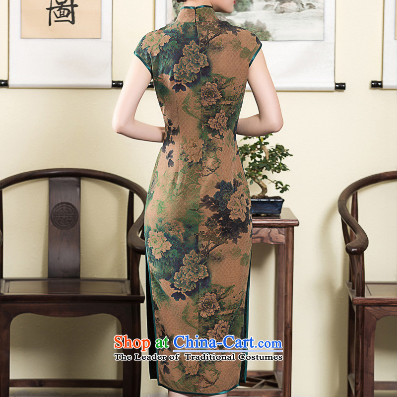 The seal of the cloud of incense may 2015 Ms. long retro look elegant qipao improved silk dresses short-sleeved summer picture color M pre-sale for 15 days, the seal of , , , shopping on the Internet