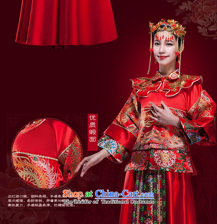 The new 2015 Luang Sau Wo Service marriages qipao gown longfeng bows service long-sleeved use Chinese wedding dress wedding pictures, price XS winter, brand platters! The elections are supplied in the national character of distribution, so action, buy now enjoy more preferential! As soon as possible.